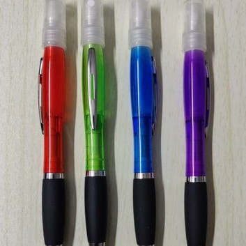 2 In 1 Hand Sanitizer Spray Combined With Pen (For Sanitizer, Perfume, Writing & Pressing Buttons) - 3 Pcs
